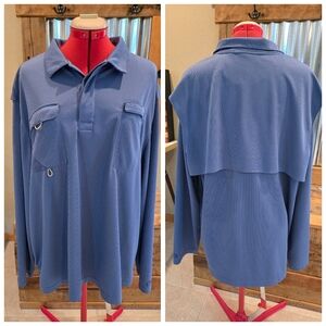 Long Sleeve Polo Fishing/tech Shirt XL Gander Mountain